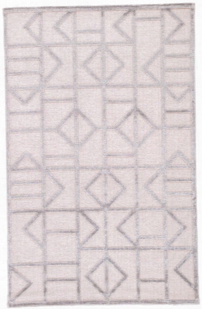 Cannon Geometric White & Silver Area Rug Design By Jaipur