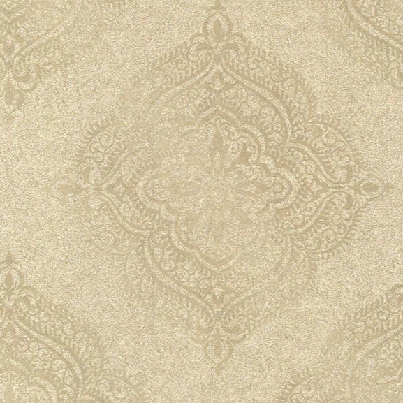 Capella Gold Medallio N Wal Lpaper From The Avalon Collection By Brewster Home Fashions