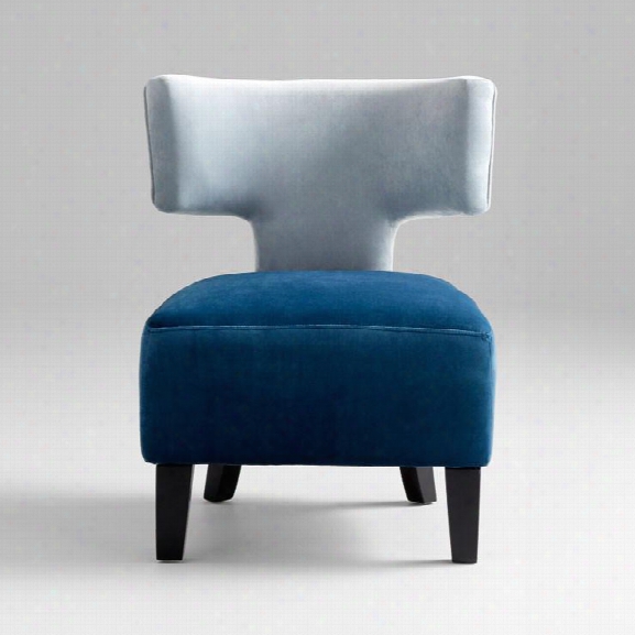 Capital T Chair In Blue & Grey Design By Cyan Design