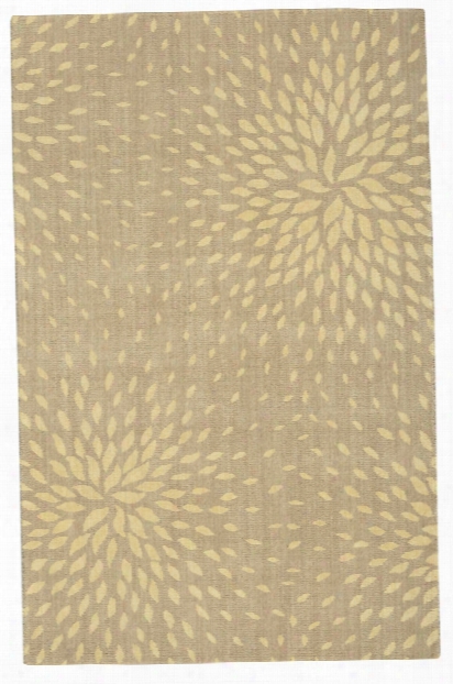 Capri Collection Wool And Viscose Area Rug In Beige Design By Nourison