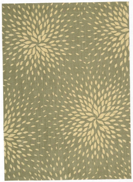 Capri Collection Wool And Viscose Area Rug In Light Green Design By Nourison