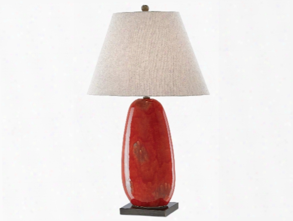 Carnelia Table Lamp In Rusty Red Design By Currey & Company