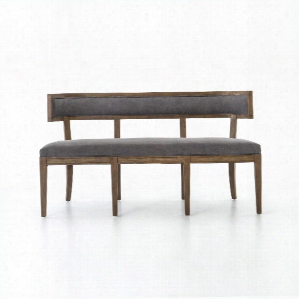 Carter Dining Bench In Dark Moon Canvas