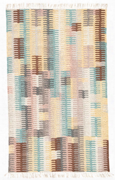 Carver Indoor/ Outdoor Abstract Turquoise & Yellow Superficial Contents Rug Design By Jaipur