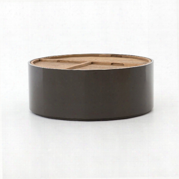 Cas Drum Coffee Table In Clay Lacquer