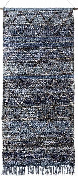 Cassidy Hanging Rug In Denim & Pale Blue Design By Surya