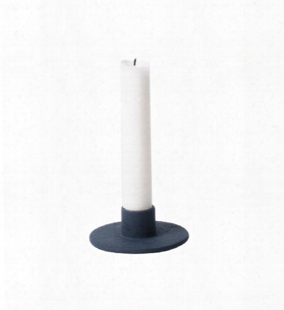 Cast Iron Candleholder In Dark Blue Design By Ferm Living