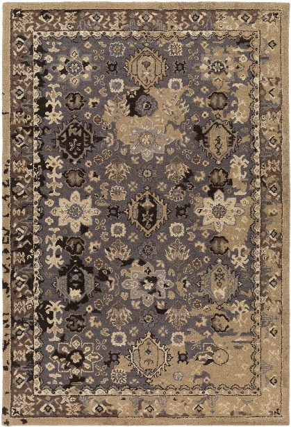 Castello Rug In Black & Khaki Design By Surya