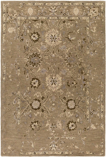 Castello Rug In Dark Brown & Violet Design By Surya