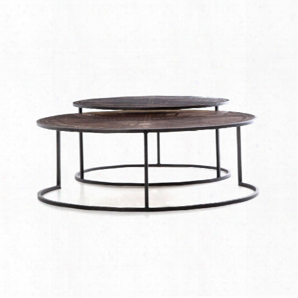 Catalina Nesting Coffee Table In Light Rustic Black