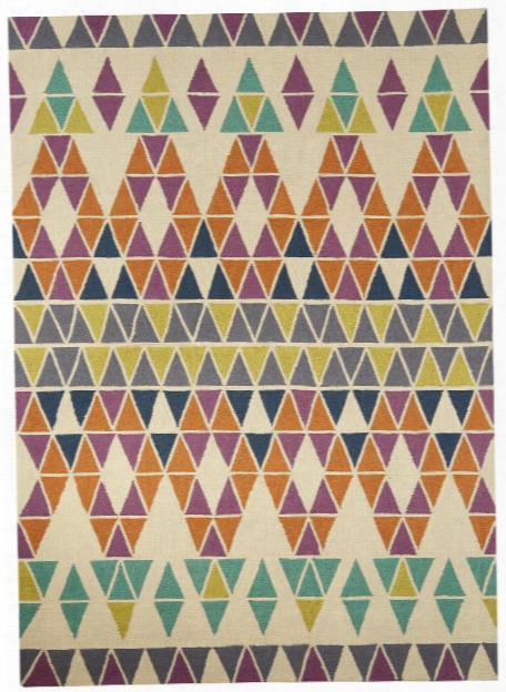 Catalina Rug In Papyrus & Chinese Violet Design By Jaipur