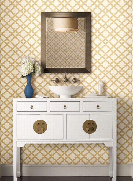 Cathedral Wallpaper In Gold Design By Carey Lind For York Wallcoverings