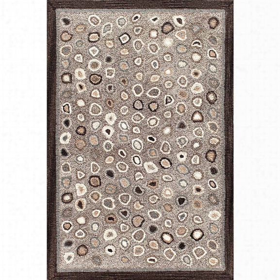 Cat's Paw Grey Wool Micro Hooked Rug Design By Dash & Albert