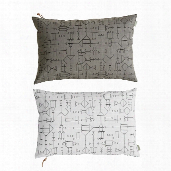 Cave Cushion In Grey & White Design By Oyoy