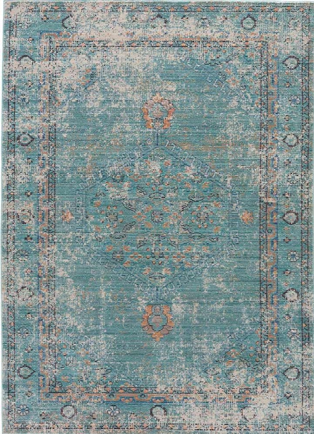 Ceres Rug In Porcelain Green & Chili Pepper Design By Jaipur