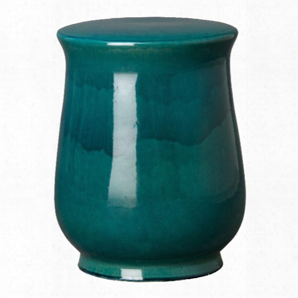 Chalice Garden Stool/table In Deep Turquoise Design By Emissary