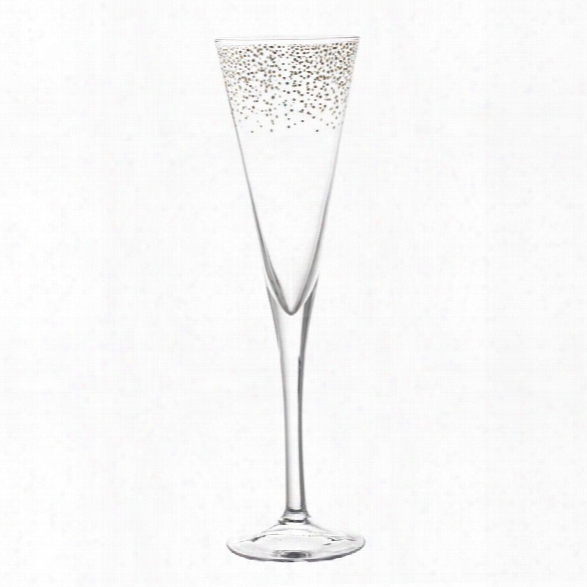 Champagne Glass W/ Gold Dots Design By Bd Edition
