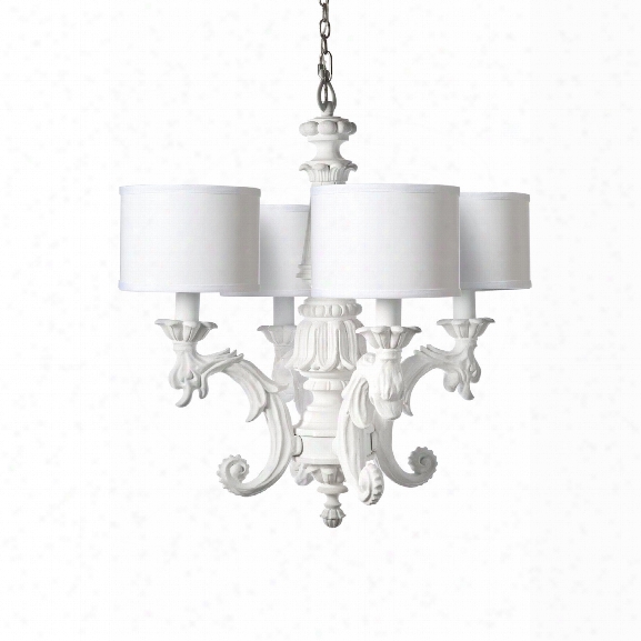 Chandelier In White Design By Barbara Cosgrove