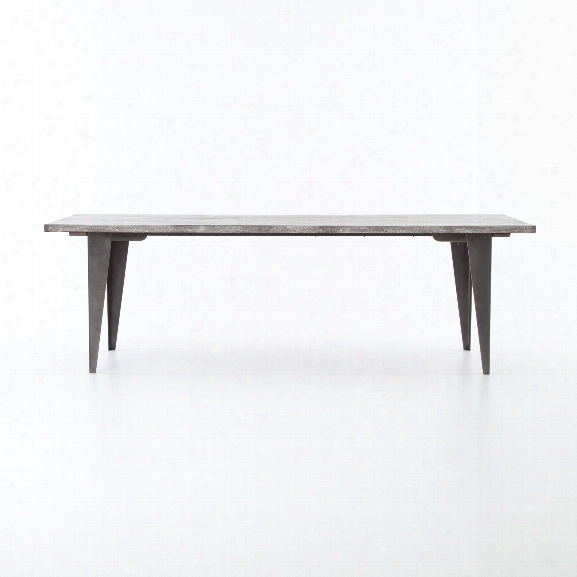 Charcoal & Iron Dining Table In Gunmetal