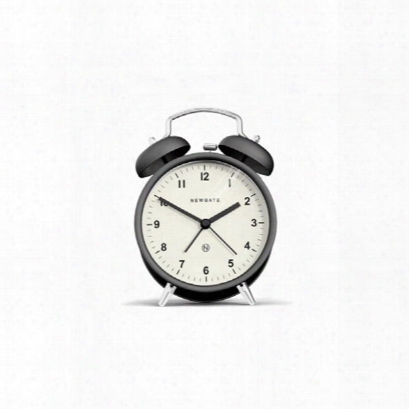 Charlie Bell Alarm Clock In Black Design By Newgate