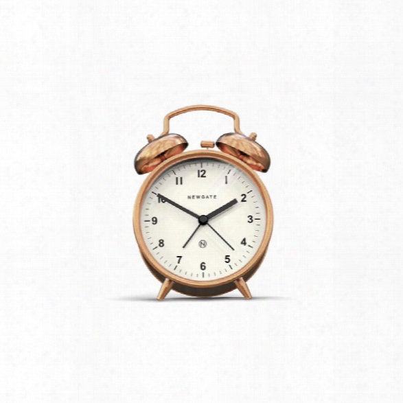 Charlie Bell Alarm Clock In Radial Copper Design By Newgate