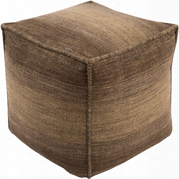 Chaz Pouf In Brown Design By Surya