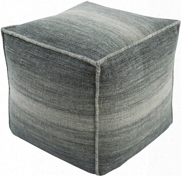 Chaz Pouf In Grey Design By Surya