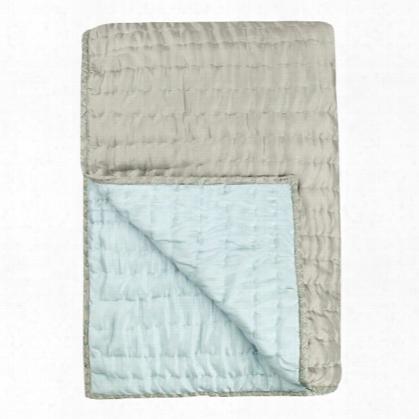 Chenevard Pebble & Duck Egg Reversible Quilt & Pillow Cases Design By Designers Guild