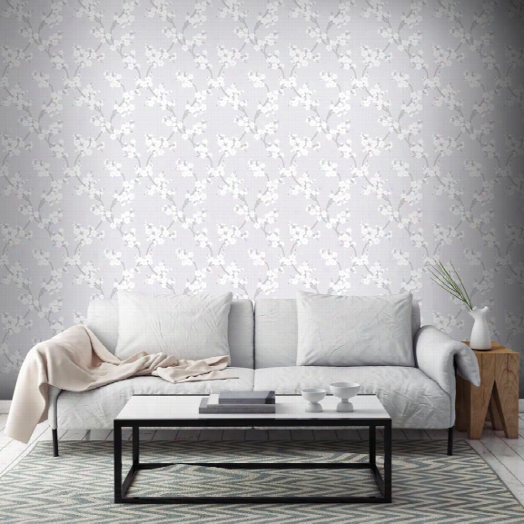 Cherry Blossom Wallpaper In Silver From The Elegance Colection By Graham & Brown