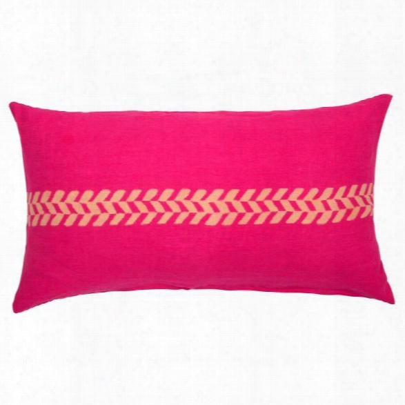 Chevron Stripe Pillow In Magenta Design By Sir/madam