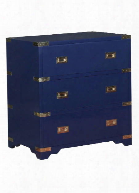 Chiba Bedside Chest In Navy Lacquer Design By Selamat