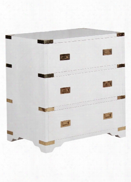 Chiba Bedside Chest In White Lacquer Design By Selamat