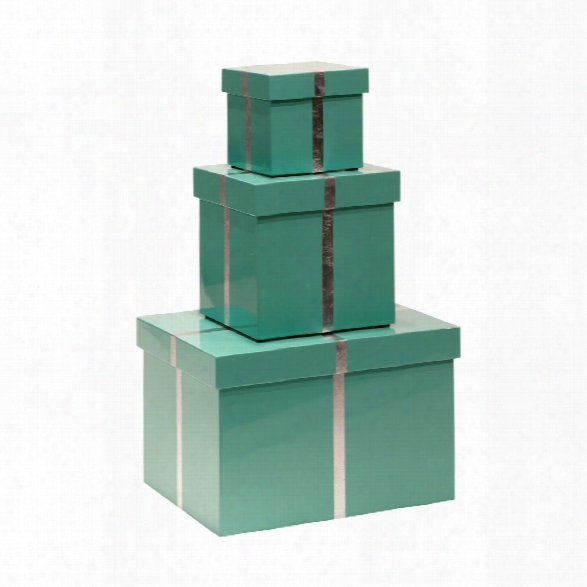 Chiffany Rectangle Nesting Boxes In Blue Design By Bungalow 5