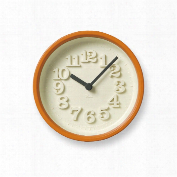 Chiisana Clock In Orange Design By Lemnos