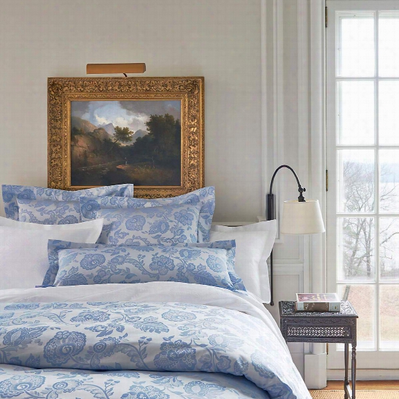 Chinois Damask Delphinium Duvet Cover Design By Luxe