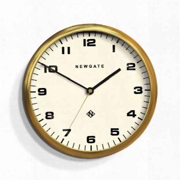 Chrysler Wall Clock In Radial Brass Design By Newgate