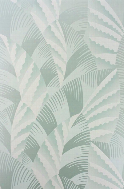 Chrysler Wallpaper In Pale Duck Egg And Ivory From The Fantasque Collection By Osborne & Little