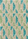 Catalina Rug in Tan & Teal design by Jaipur