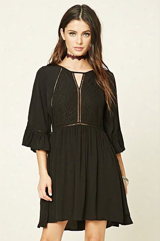 Bell-sleeve Mini Dress