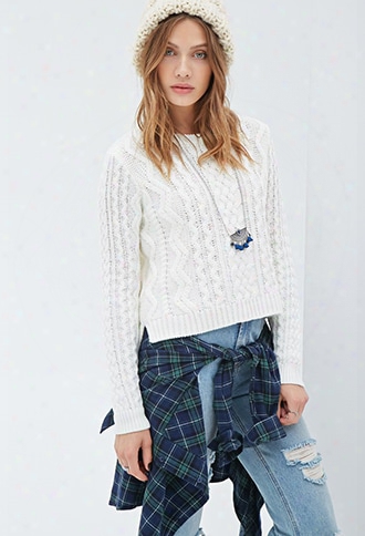 Boxy Cable Knit Sweater