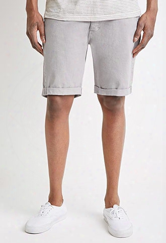 Clean Wash Cuffed Denim Shorts