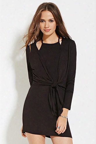 Contemporary Tie-front Layered Dress