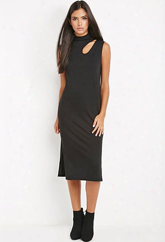 Cutout Midi Shift Dress