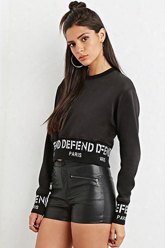 Defend Paris Graphic Trim Top