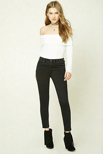 Distressed Mid-rise Jeans