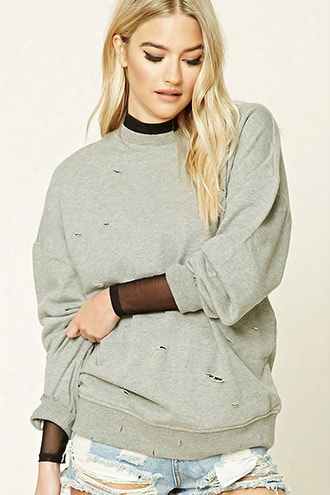 Distressed Oversized Sweatshirt