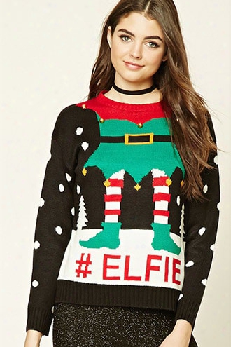 #elfie Graphic Holiday Sweater