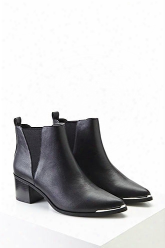 Faux Leather Ankle Boots