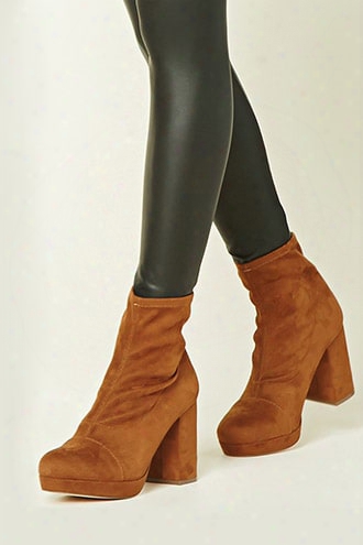 Faux Suede Sock Boots