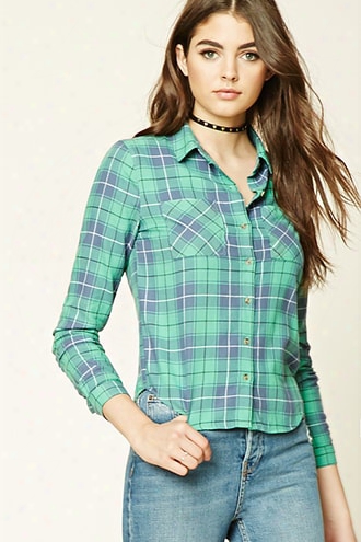 Flannel Plaid Button-down Shirt